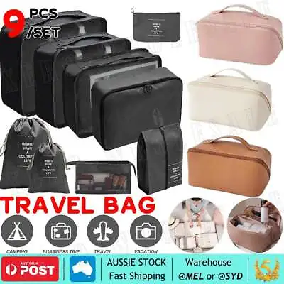 $8.99 • Buy Packing Travel Pouches Luggage Organiser Cubes Clothes Compression  Storage Bag
