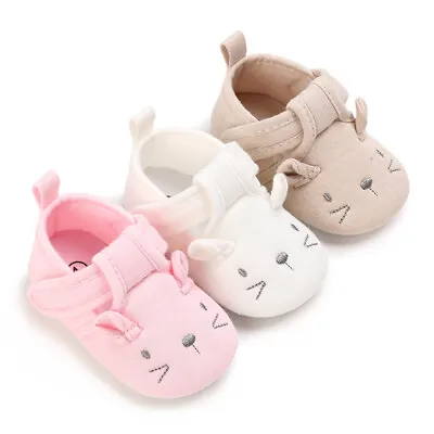 Newborn Baby Boy Girl Pram Shoes Infant Toddler Soft Sole Inhouse Crawling Shoes • £4.99