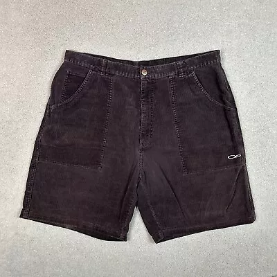 VINTAGE OP Ocean Pacific Shorts Mens 36 Black Corduroy Surf Skate Retro 90s • $55.24