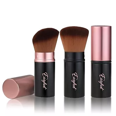 2 Pcs Travel Makeup Blush Powder Brushes Retractable Portable For Liquid Cream • $13.25