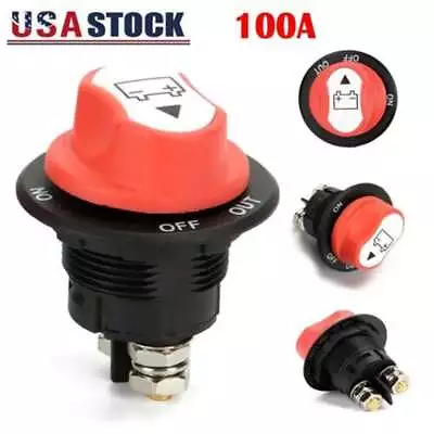 12V 100A Battery Isolator Switch Disconnect Power Cut ON/OFF For Car Marine Boat • $11.27