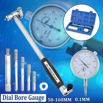 Dial Bore Gauge 50-160MM 0.01MM Indicator Measuring Engine Cylinder Tool Kit • $85.99