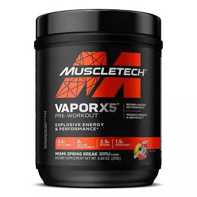 Muscletech Vapor X5 Pre-Workout Powder Explosive Energy Miami Spring Break • $19.97