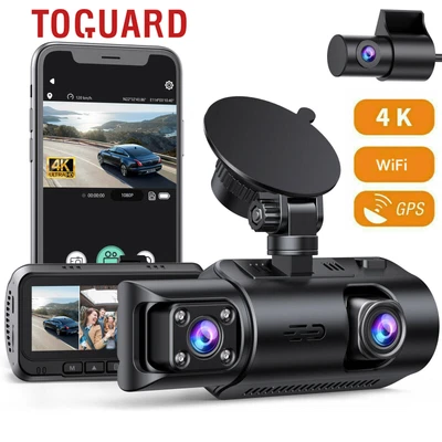 $188.99 • Buy TOGUARD 3CH WIFI GPS Dash Cam 4K Car Camera IR Night Vision Three Way 1080P AU
