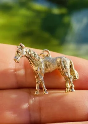 Vintage Georg Jensen Solid 9k 9ct Gold Horse Pendant Charm London 1967. Rare! • £349.95