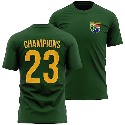 South Africa Champions 23 T Shirt Mens Shirt Rugby Sports Event Him Rugga Cup... • £16.99