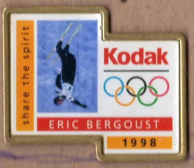 Nagano 1998 Olympic Games Sponsor Pin Kodak. Eric Bergoust. Ski Jump. Gold Medal • $9