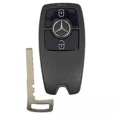 OEM Mercedes Benz Keyless Remote + UNCUT Key 2 Button Mercedes Benz NBGDM3 • $49.73