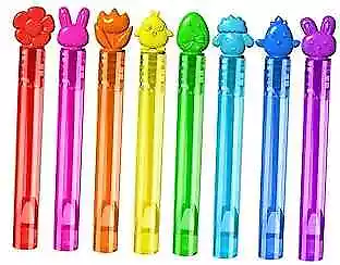 VKTEN 64Pcs Easter Mini Bubble Wands Assortment 8 Colors 8 Styles Easter Party  • $16.82