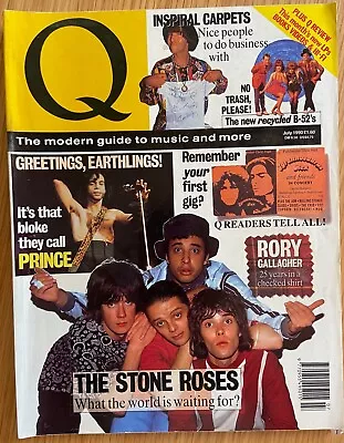 Q MAGAZINE ISSUE #46-July 1990-Prince Stone Roses Rory Gallagher-Free Postage • $20