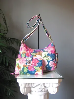 Vera Bradley Bag WaterColors Crossbody Bag With Matching Turn Lock Wallet • $26.99