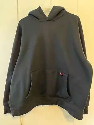 Wrangler Workwear Hoodie Sweatshirt Sherpa Lined Hood Heavy Duty Mens Black XL • $17.99