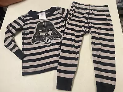 Hanna Andersson  Organic Cotton  Darth Vader   Long  Johns Pajamas  90  3t  3 • $15