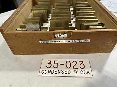 New Hermes Master Copy Font / Condensed Block / 35-023 / 2 1/2  On 2 3/4  • $70