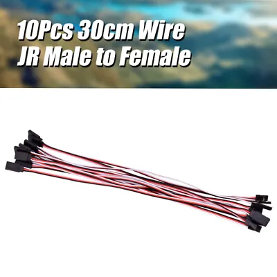 10Pcs 30cm Servo Extension Lead Wire Cable For RC Futaba JR Male To Female Wire • $7.77