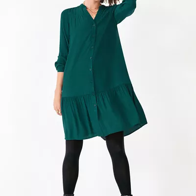 £35 • Buy Hush Malia Shirt Dress Ladies Womens Mini Jacquard Shift Deep Teal Sizes 4-18
