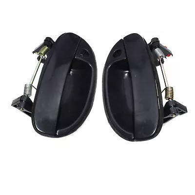 ONE Pair Front Left+Right Black Plastic Outside Door Handles For Daewoo Nubira • $23.80