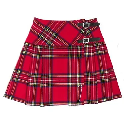 HM Scottish Mini Ladies Skirt Royal Stewart Tartan/Women Mini Skirt Kilt • $19.88