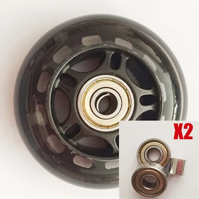 2X For MICRO MAXI SCOOTER Replacement Rear Wheels Transparent Including Bearings • £11.87