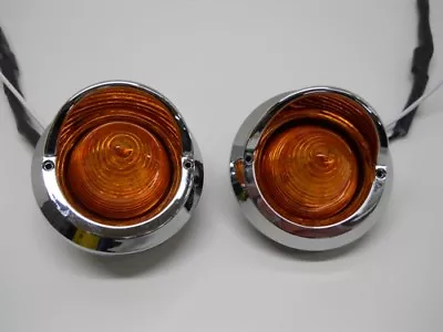 (2) Amber 2  Round 9 LED Beehive Mini Marker Turn Signal Lights / Golf Carts • $29.99