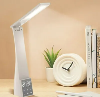 Alarm With Bluetooth Clock Reading Led Lamp Table Lamp Night Light Desk Lamp • $10