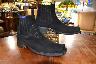 Mark Nason Rock Never Dies Italian Black Nubuck Chelsea Ankle Boots Men 10.5 M • $89