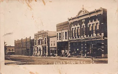 RPPC Odebolt IA Iowa Main Second Street Downtown Early 1900s Photo Postcard C41 • $125