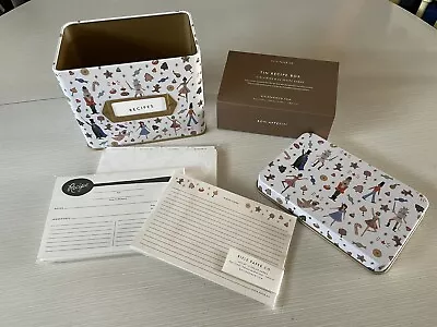 Rifle Paper Co. Holiday Nutcracker Tin Recipe Box With Cards New • $20