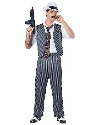 Mobster 1920s Mafia Gangster Mob Crime Boss Chicago Mens Costume • $52.27