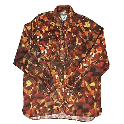 MOSCHINO Mens Shirt Vintage 90s All Over Print Made In Italy  • $99.54