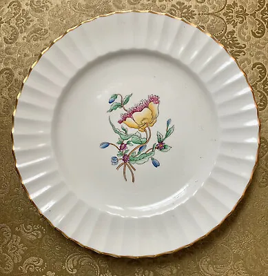 $195 • Buy 11- Luncheon Plates Royal Worcester INDIAN SPRAYS Ruffles Rim 9.25” Repro 1780’s