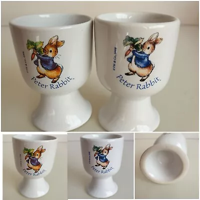 2 X Rare Collectable PETER RABBIT Egg Cups. Frederick Warne 2006   • £10