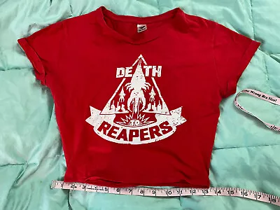 (Altered) Cropped Mass Effect Tee Fury Death To Reapers Red Shirt Womens Xs • $15