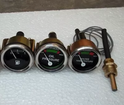 Massey Ferguson Gauge Set- Oil Pressure (Male) Temp Fuel MF 355065135150 • $26.99