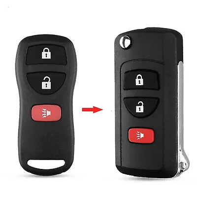 For Nissan Murano Quest Armada Titan Pathfinder 3 Buttons Flip Remote Key Shell • $11.95