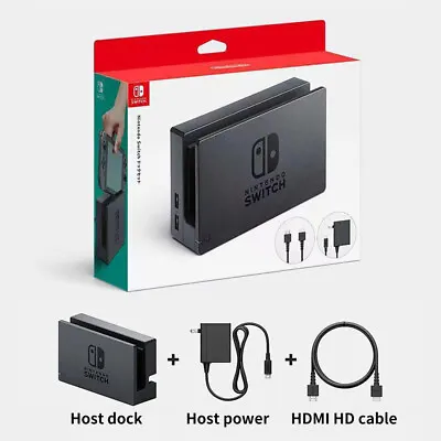 New For Nintendo Switch Charging Dock+AC Adapter Power Cable+HDMI CABLE Set TV • $15.88