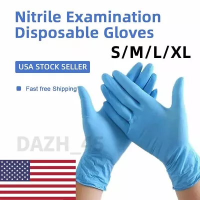 Nitrile Examination Disposable Gloves 4 Mil Powder&Latex Free  1 To 1000pcs • $29.99