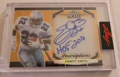 2024 Leaf Sport Heroes Emmit Smith Inscriptions Encased On Card Auto #d 18/25 • $349.99