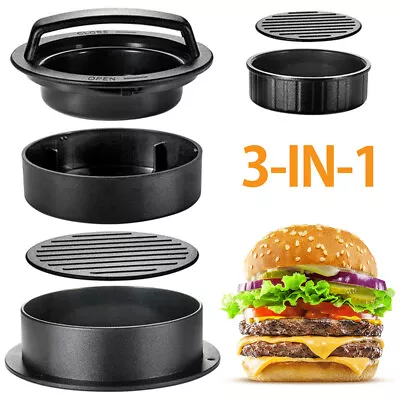 Burger Press Hamburger Press Patty Maker Non Stick Stuffed Burger Press • £7.19