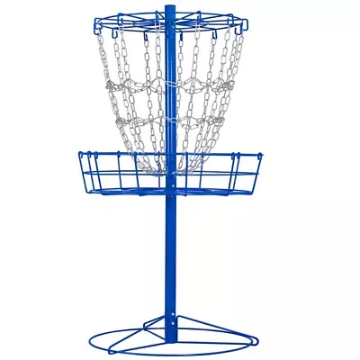 Portable Disc Golf Basket Practice Game Target Cross Chain Outdoor Trapper Blue • $79.99