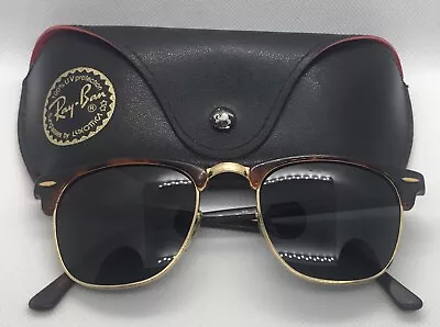 Ray-Ban RB3016 W0366 Sunglasses Tortoise Brown/Gold Clubmaster 51mm NOE Lenses • $55