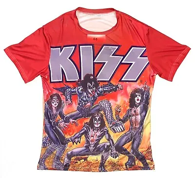 KISS T-shirt #60 Comic`77 Allover Print Größe XL PAUL STANLEY ACE FREHLEY • £35.88