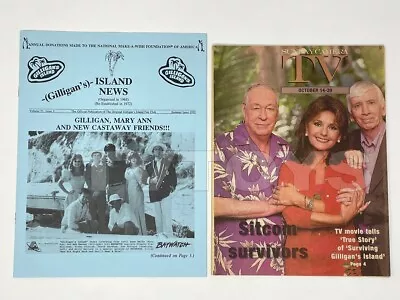 '92 Gilligan Island News & '01 Regional TV Guide Lot Surviving Gilligan's Island • $24.95