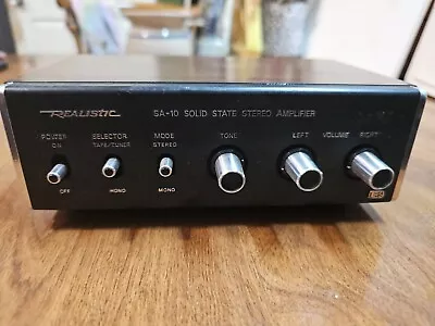 Realistic SA-10 Solid State Stereo Amplifier Model 31-1982B Tested And Working • $28.95