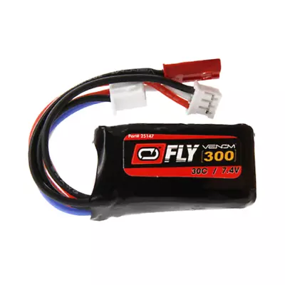 Venom FLY 30C 2S 300mah 7.4v Lipo Battery (2pk) With JST/ Eflight Plug 25147X2 • $25