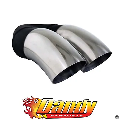 2.25  Inlet Dual 2.5  Outlet Exhaust Tip Dump Pipe 9  Long 304 Stainless Steel • $70