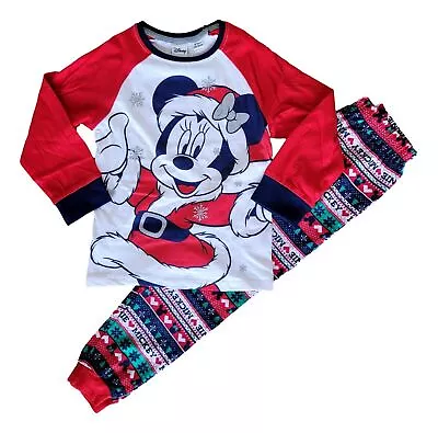 £4.75 • Buy New Girls Disney Minnie Mouse Christmas Pyjamas.3-4,4-5 Or 5-6yrs.