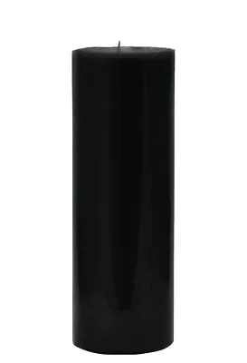 Black Candle 2 X 8  Tall Glass Container Candle Prayer Halloween 7 Day • $15.99
