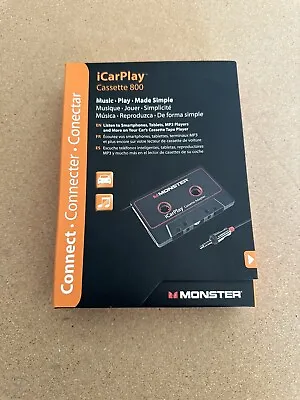 Monster Aux Cord Cassette Adapter 800 - ICarPlay For Car Tape Deck Aux To Dash • $13.99