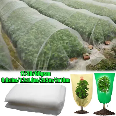 UK Frost Protection Garden Fleece Cold Winter Warming Crop Plant Protector Wind • £11.98